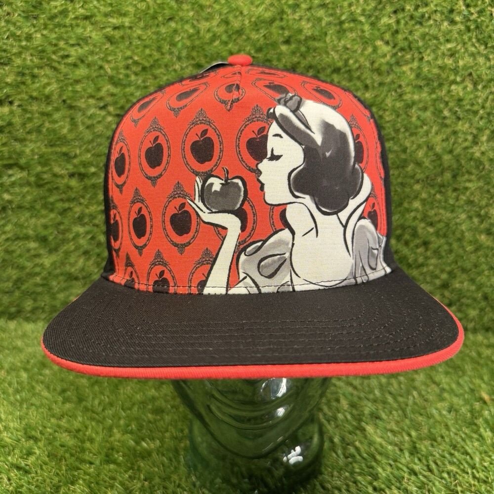 Disney Snow White "JUST ONE BITE" Poison Apple Adult Snapback Hat New with Tags